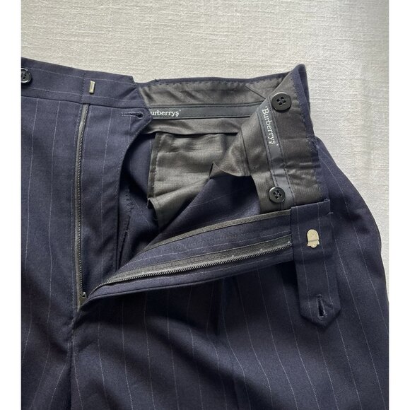 Burberrys’ Vtg Prorsum Pinstripe Suit Jacket Coat And Trousers‎ Pinstripe Navy - Picture 16 of 16